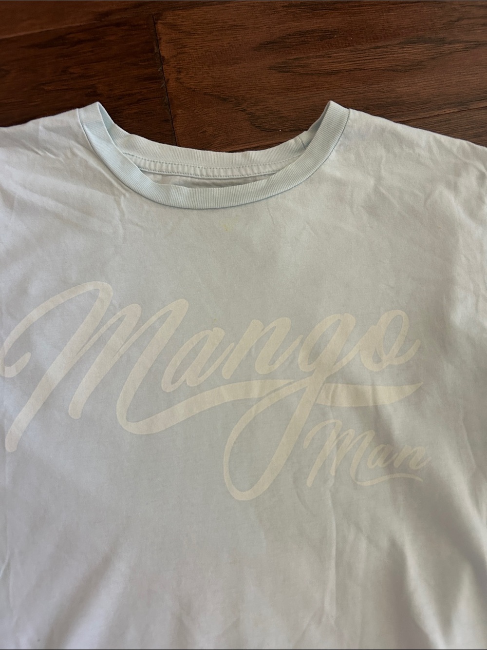 Mango Man very light Blue Short Sleeve t-shirt